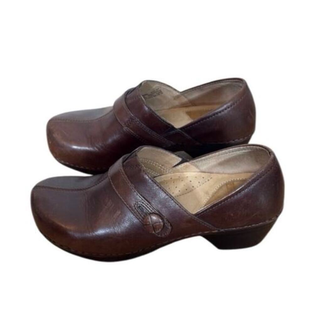 Dansko Brown Leather Mules Comfort‎ Clogs 6.5